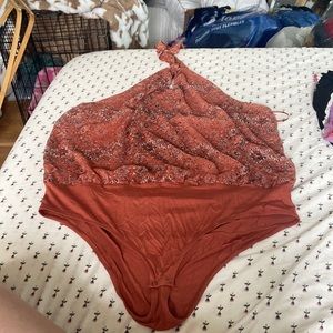 Maurices size 2x orange halter top bodysuit